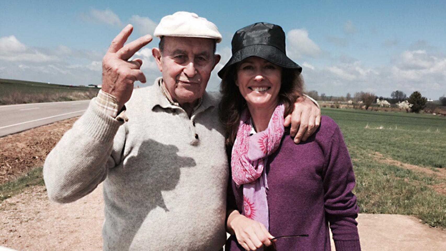 Nuria March de peregrina en el Camino de Santiago el año pasado.
