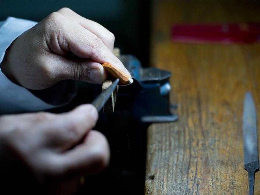 Un detalle del trabajo de Francisco González sobre los arcos.