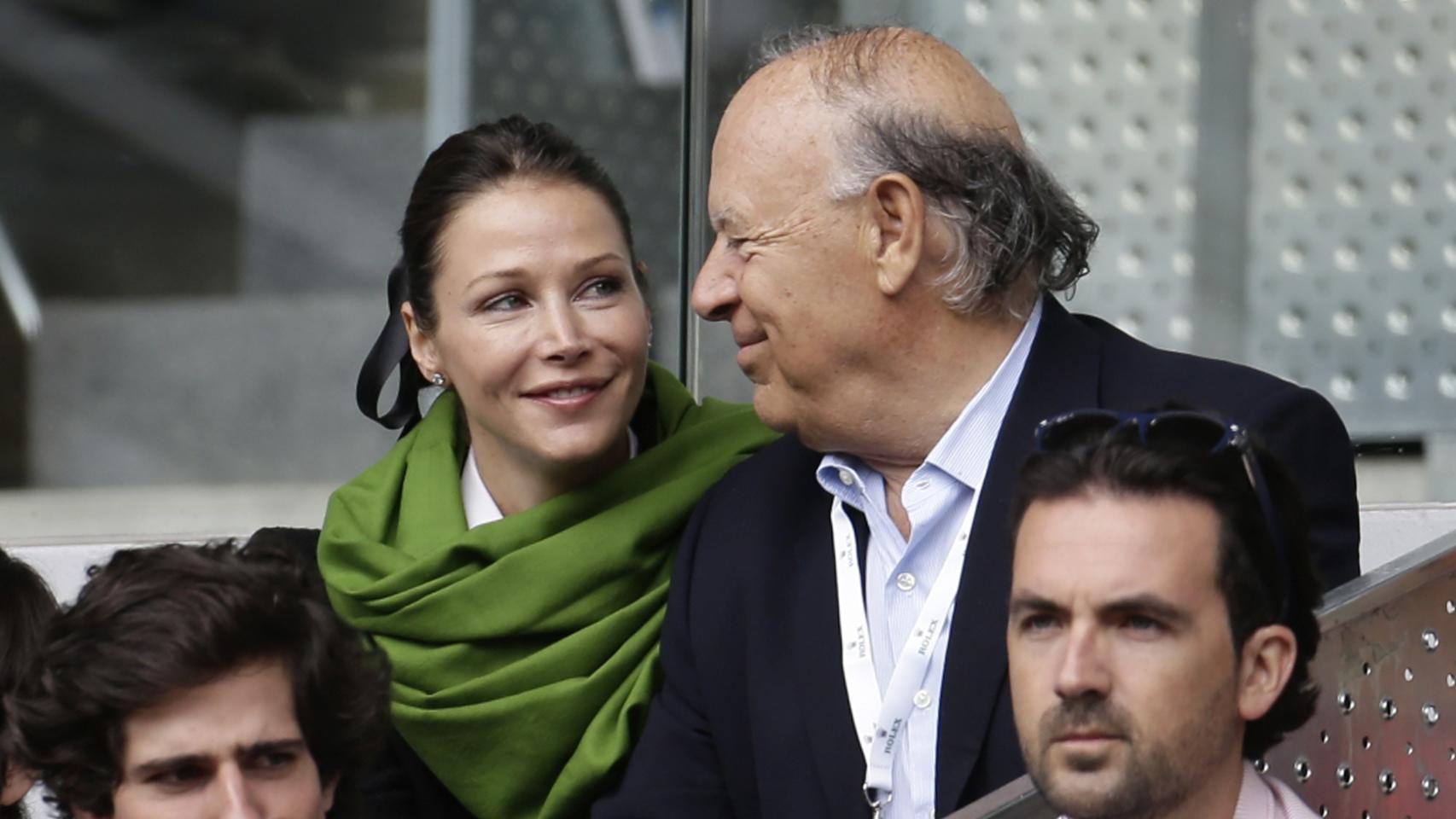 Esther y Carlos muy cómplices en el Máster de Tenis en mayo de 2016