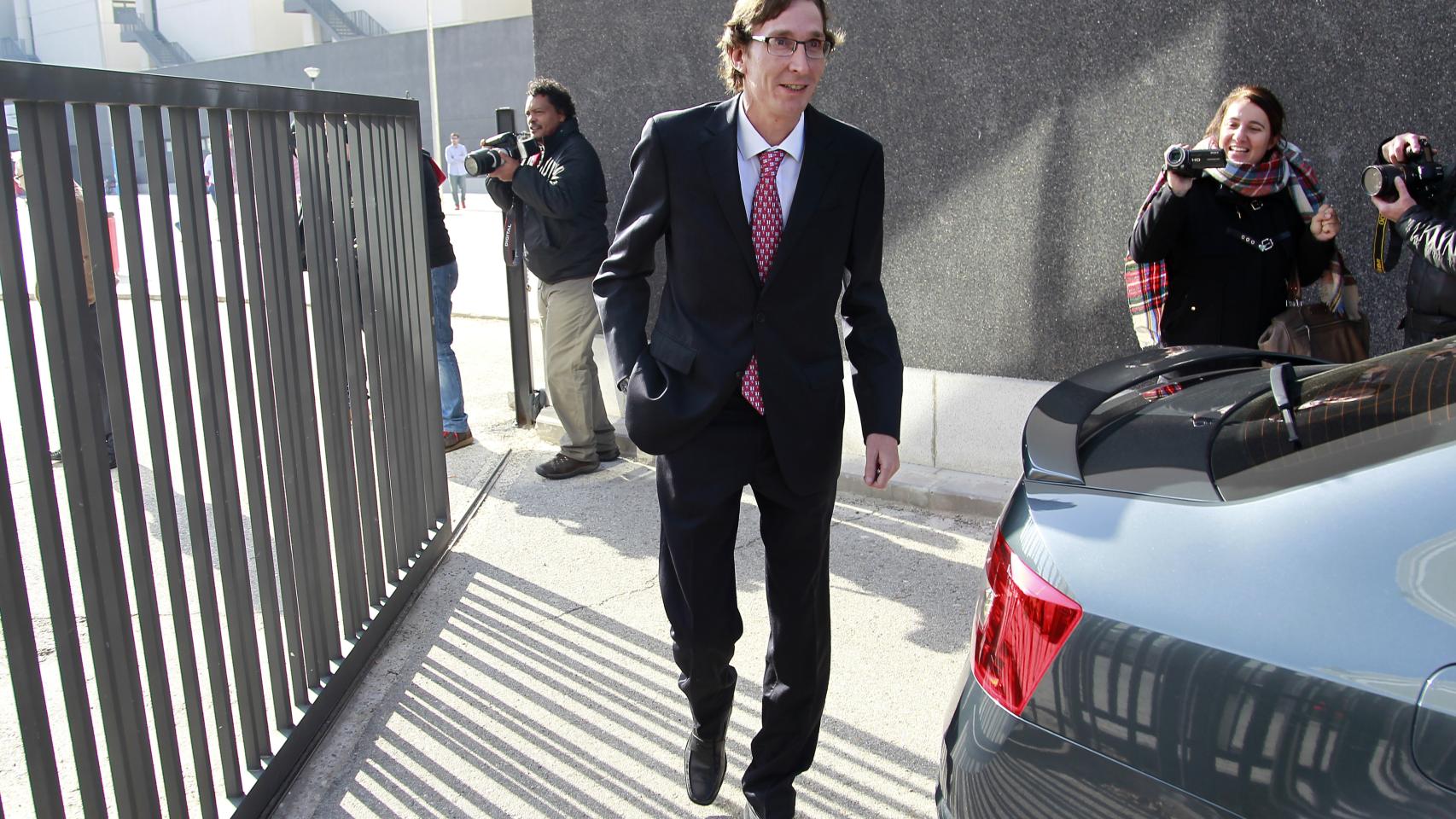 Fernando Gómez-Acebo, a su llegada al bautizo de su hijo Nicolás.