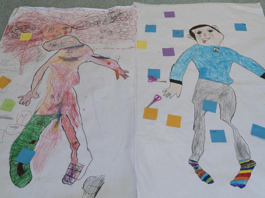 Resultado del trabajo realizado por los niños de seis años