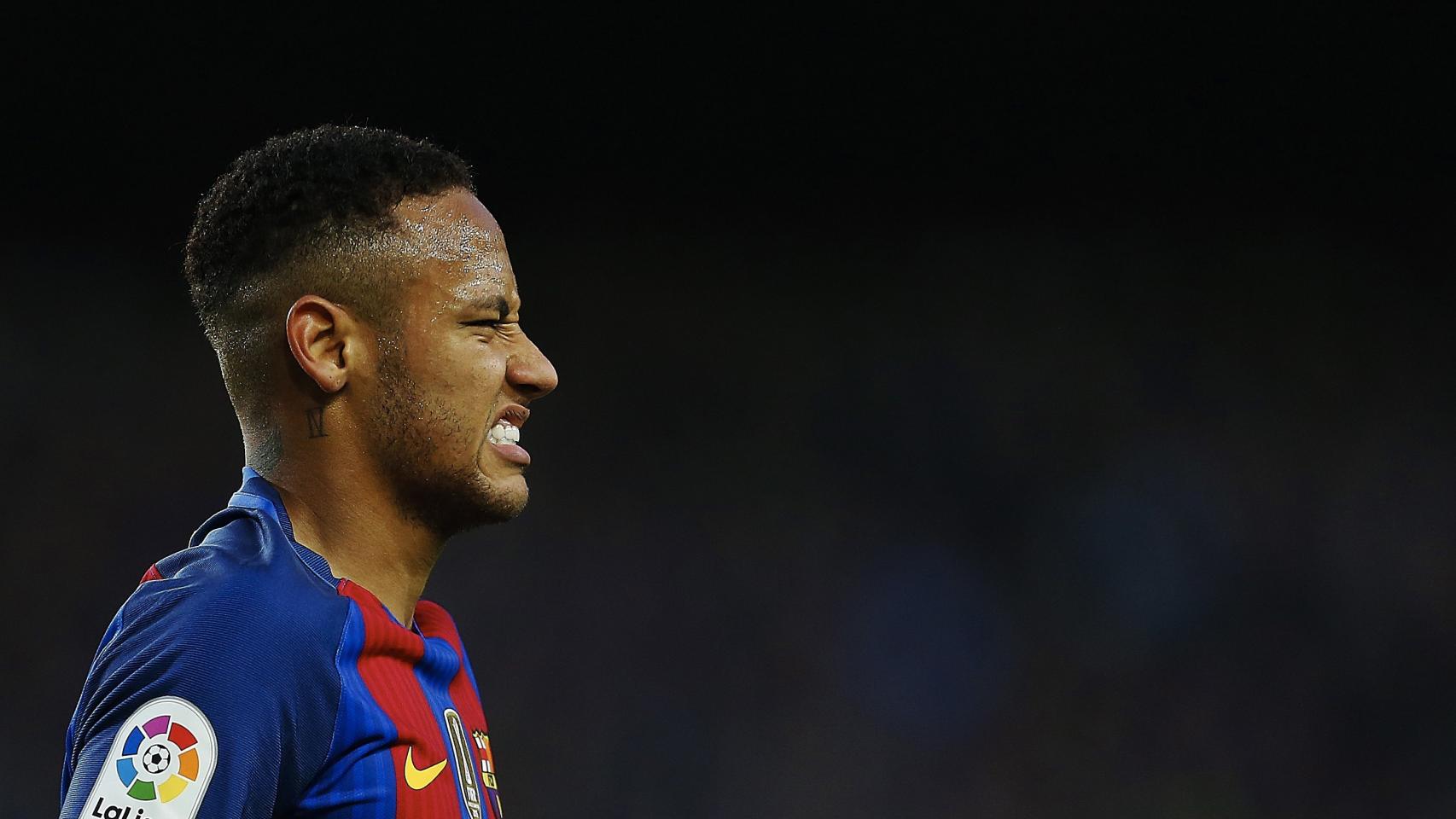 Neymar, en el partido ante el Málaga.