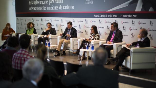 Los participantes en el Foro sobre Cambio Climático EL ESPAÑOL-Acciona.