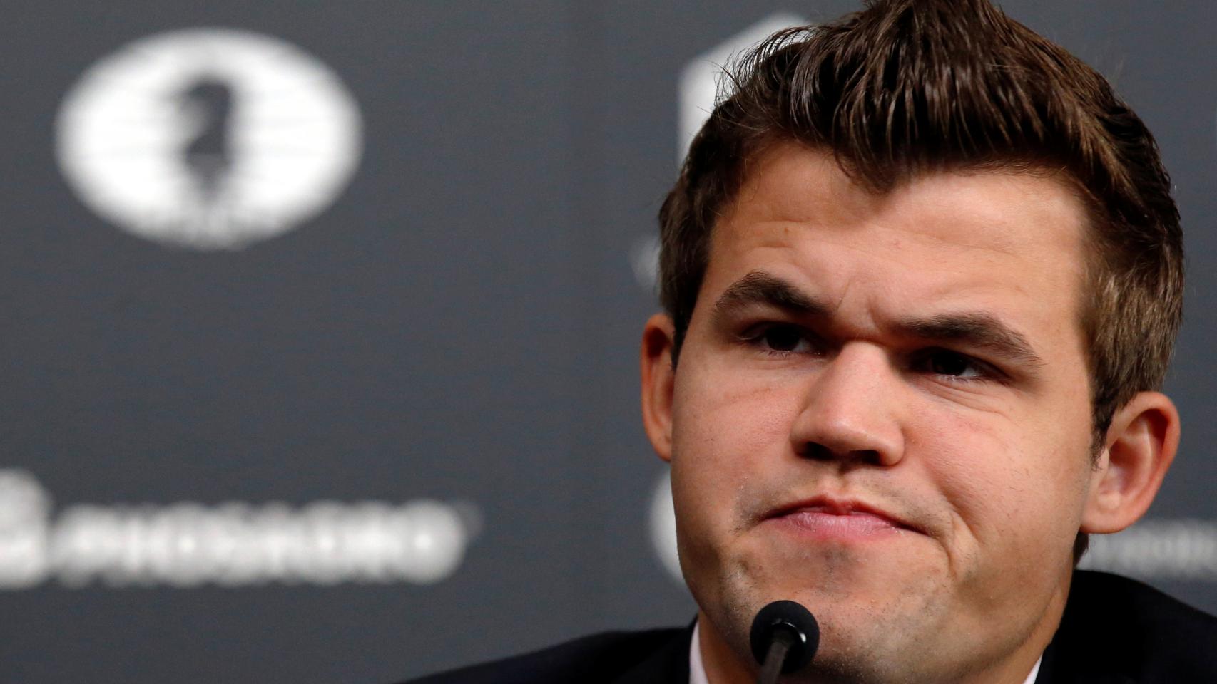 Magnus Carlsen, en rueda de prensa
