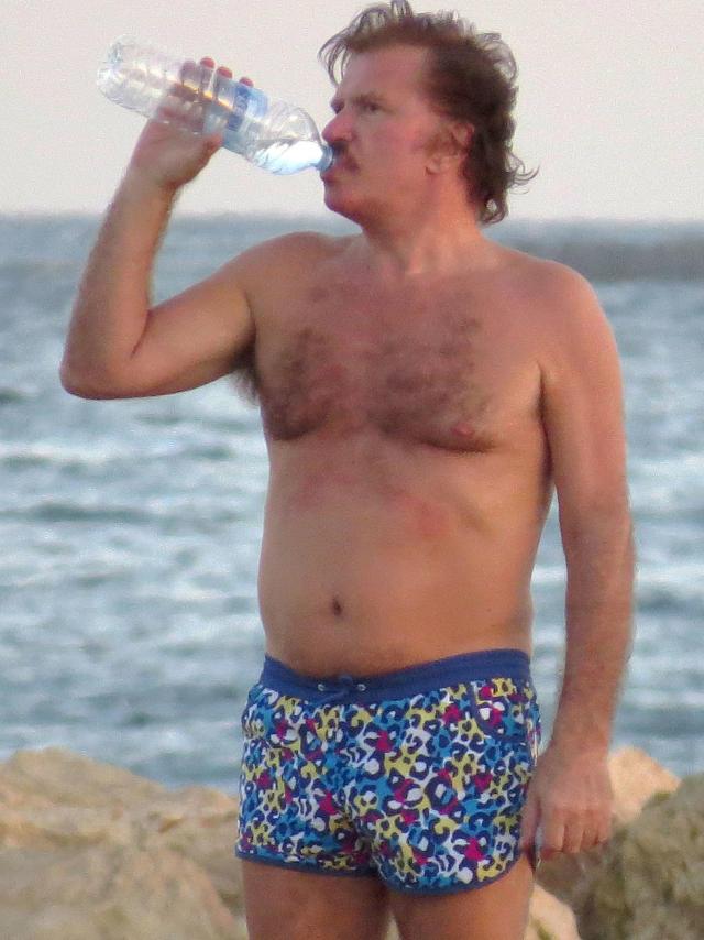 El humorista en una playa de Málaga en 2015.