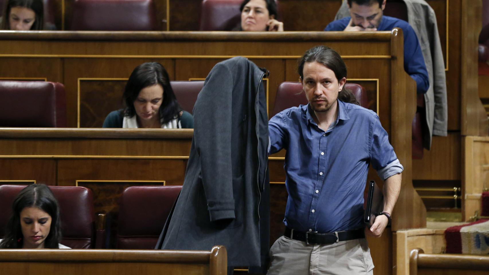 Pablo Iglesias en el pleno de este miércoles.