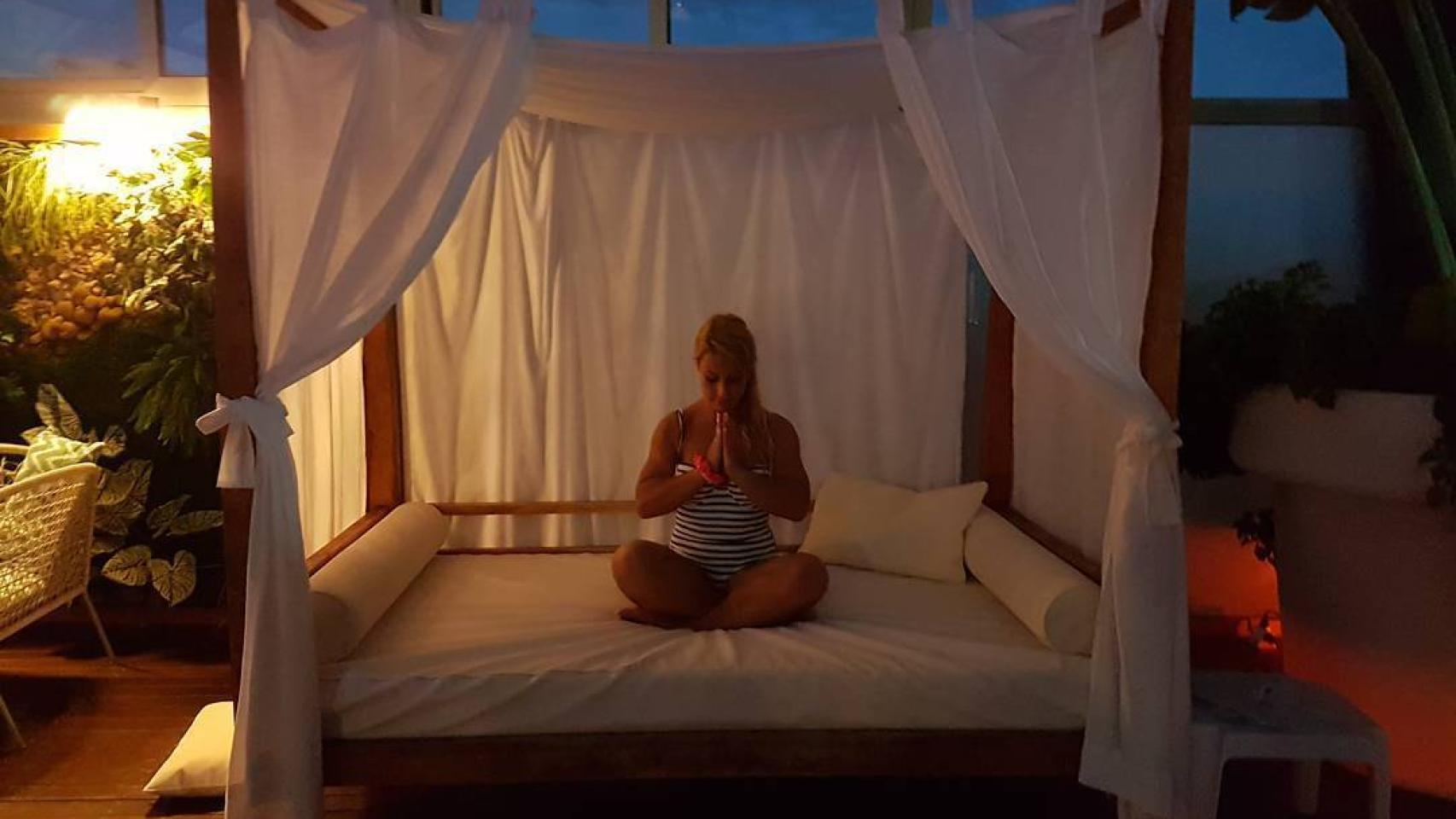 En su retiro espiritual después de ganar el bronce en Río.