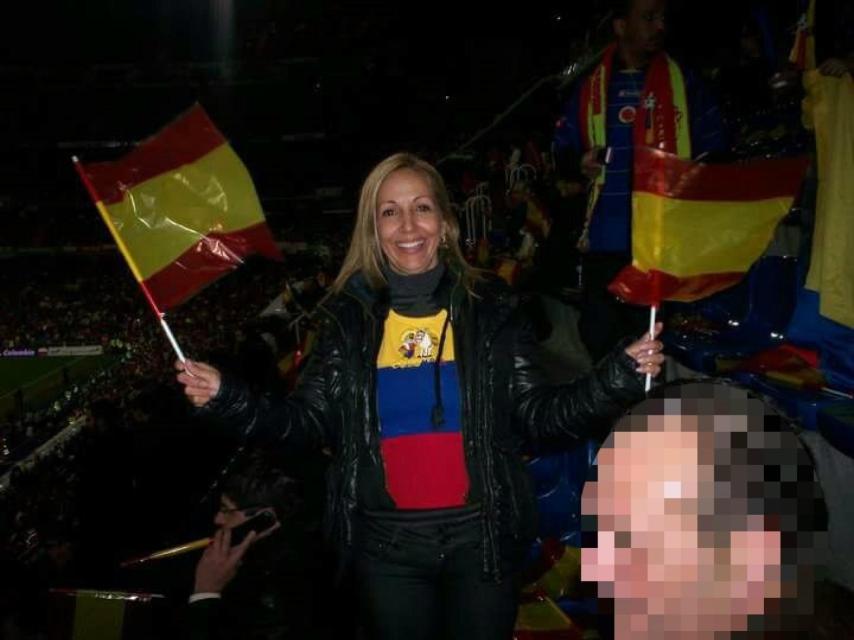 Nibia Aurora Cano durante un partido en el Bernabéu.