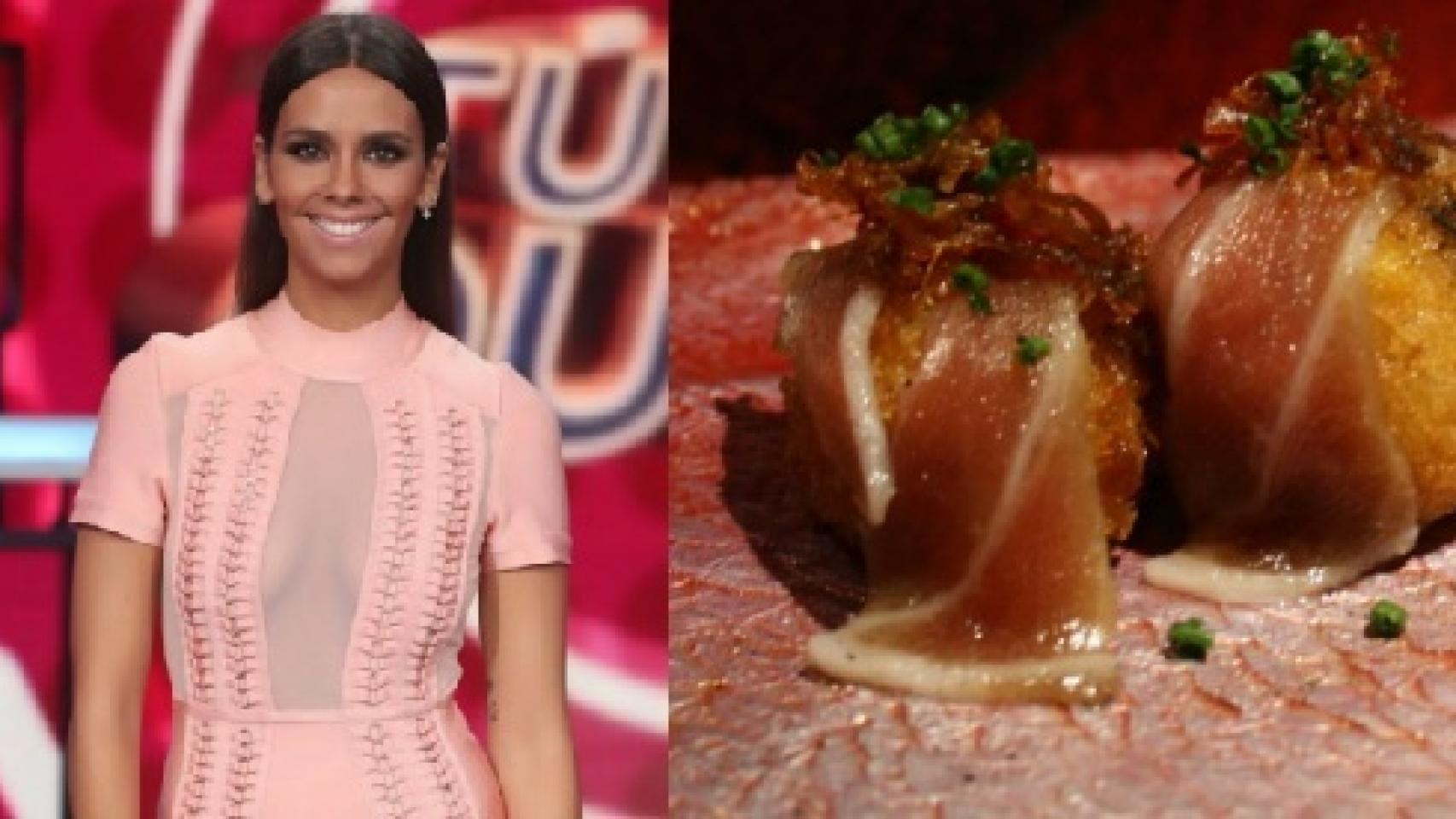 Cristina Pedroche junto a sus croquetas