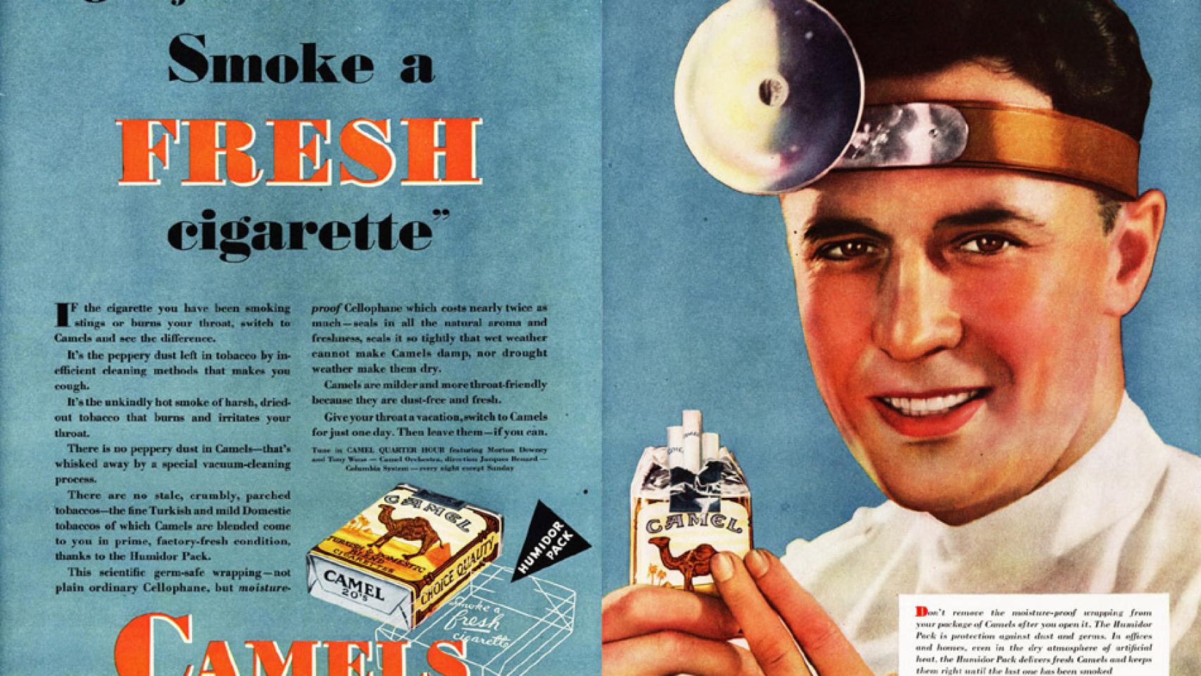 Anuncio de Camel en la década de 1950.
