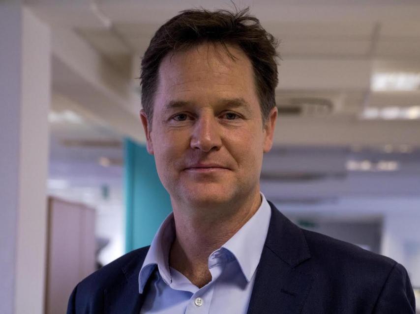 Nick Clegg en su oficina de Grosvenor Gardens, a pocos metros del palacio de Buckingham.