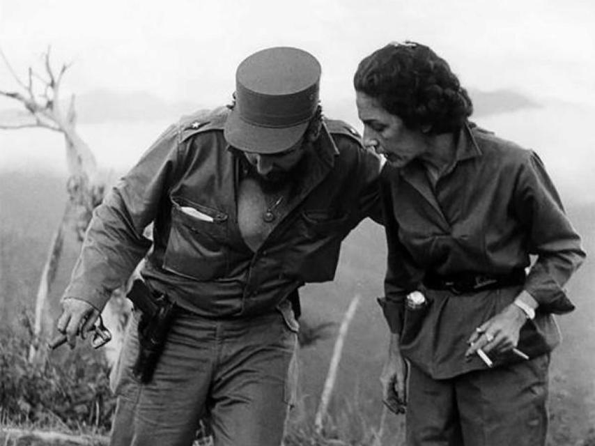 El dictador con su camarada Celia Sánchez