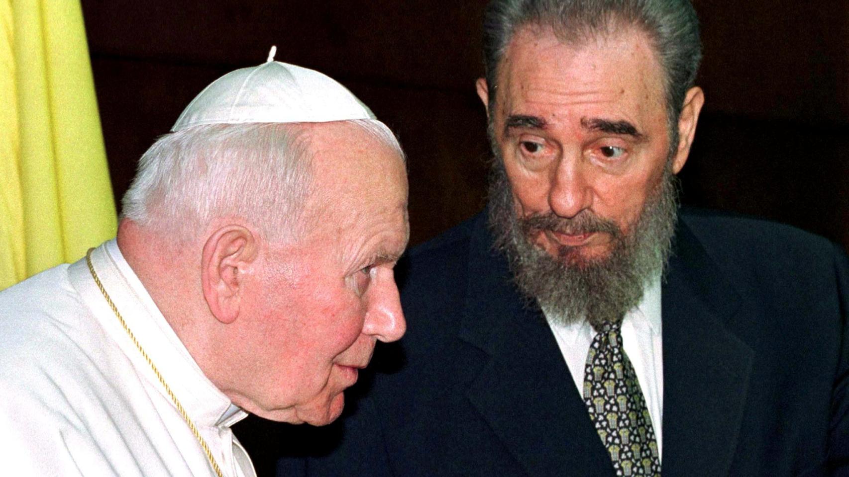 El Papa Juan Pablo II durante su visita a La Habana en 1998