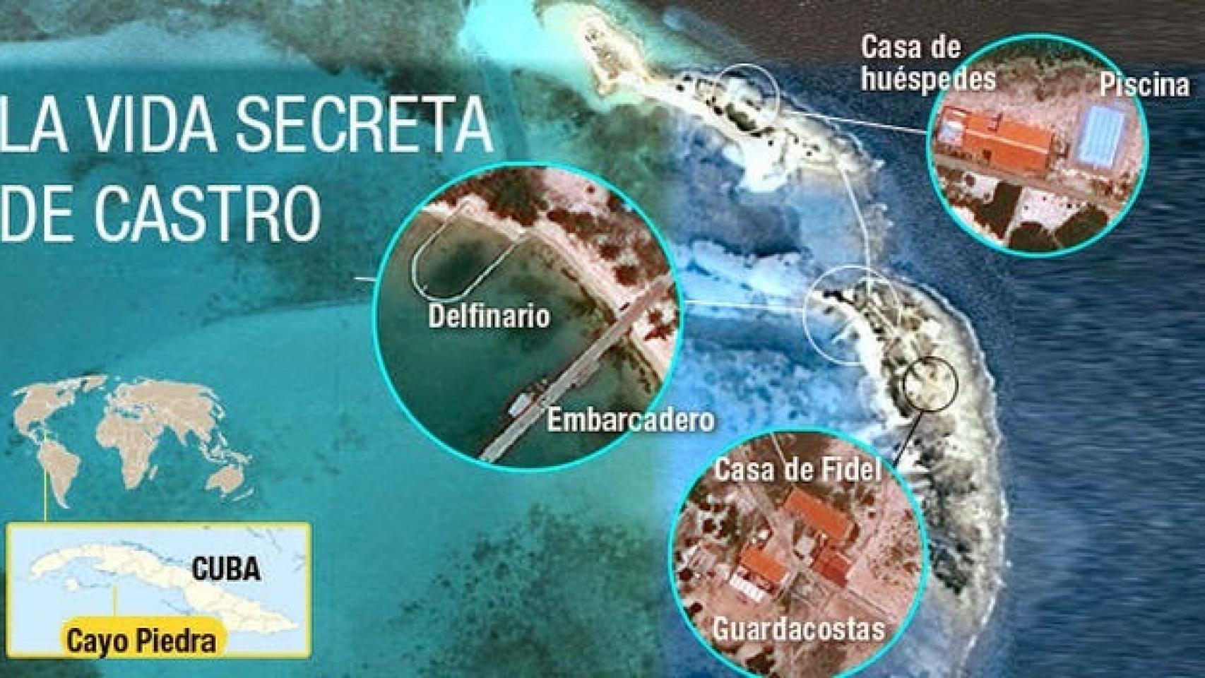 Imagen aérea del complejo paradisíaco de Fidel Castro