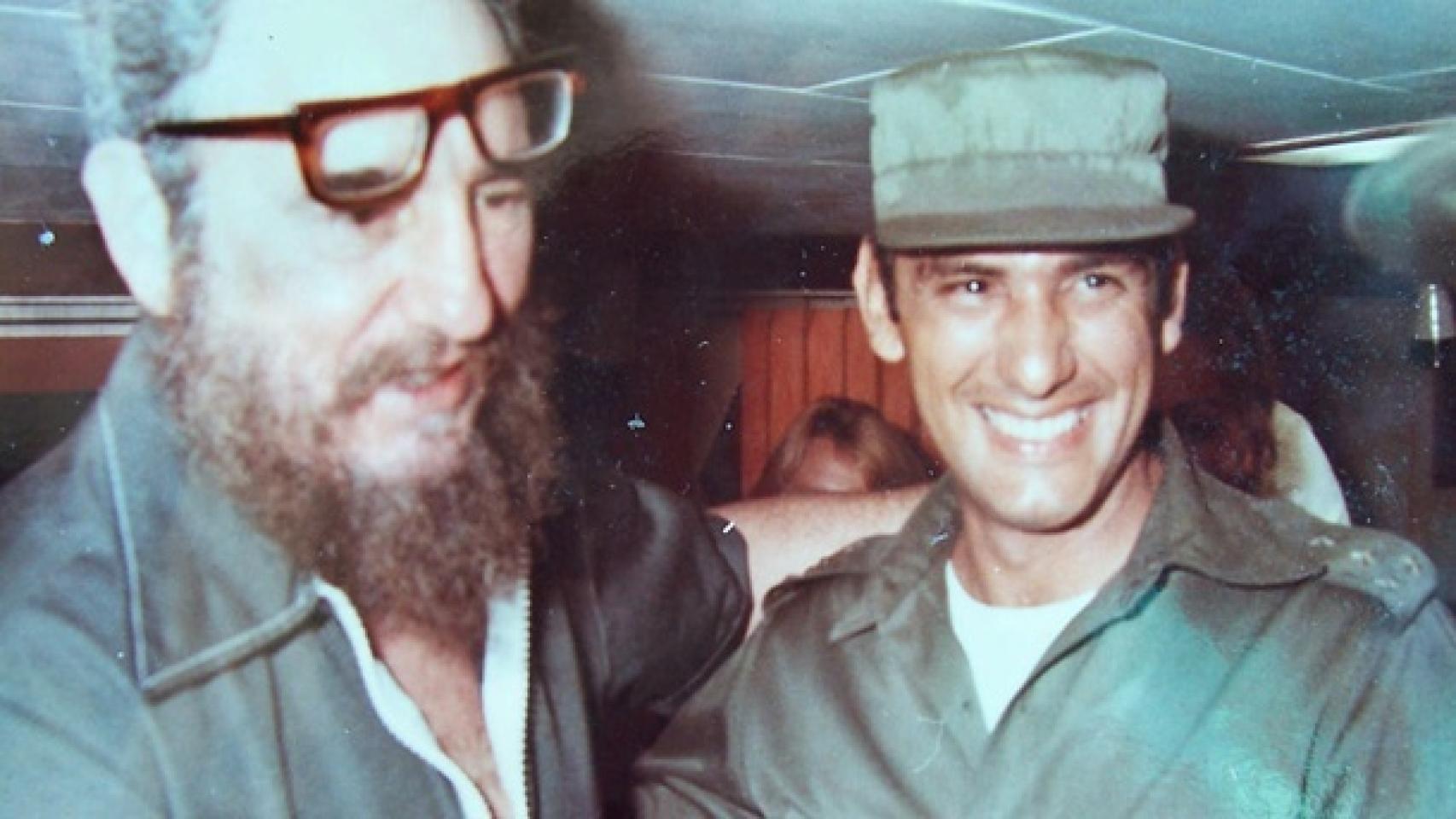 Fidel Castro con Juan Reinaldo Sánchez su guardaespaldas