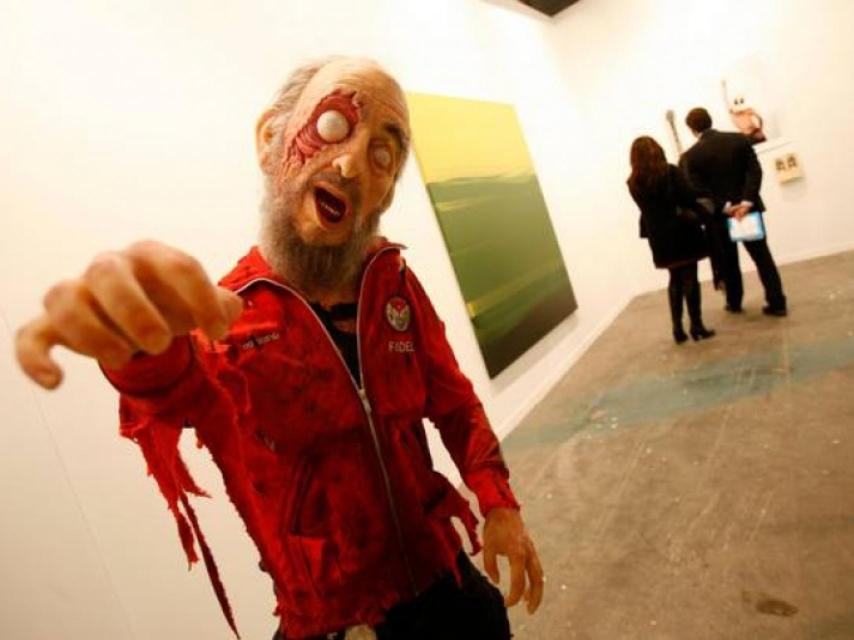 Zombie Fidel, una escultura de Eugenio Merino.