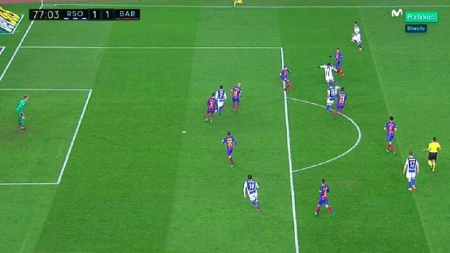 Toma de la jugada de la polémica.