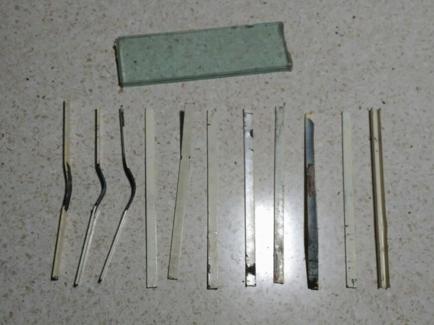 Armas artesanales fabricadas por los internos.