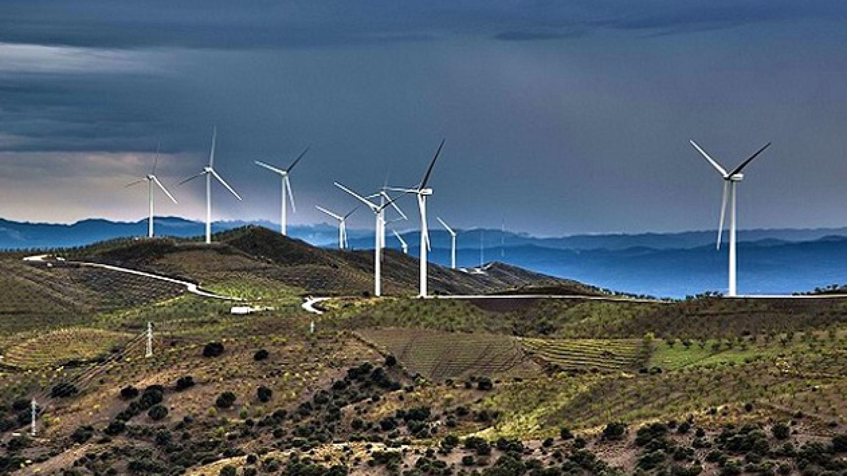 Imagen de un parque eólico.