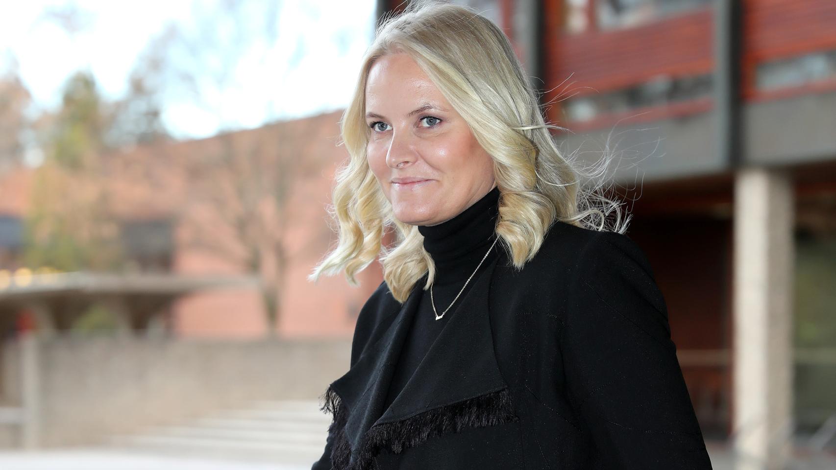 Mette-Marit, en el último acto de esta semana que ha protagonizado.