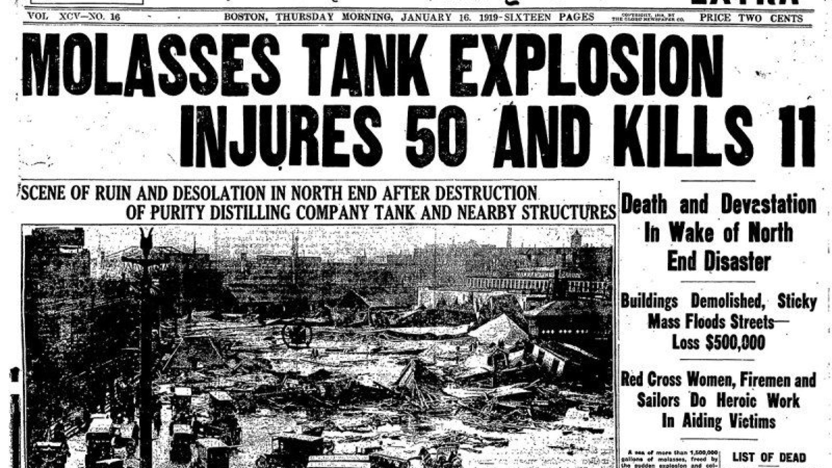 Titular del suceso en el Boston Globe