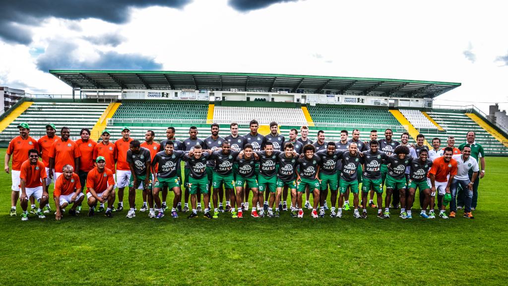 El equipo Chapecoense al completo.