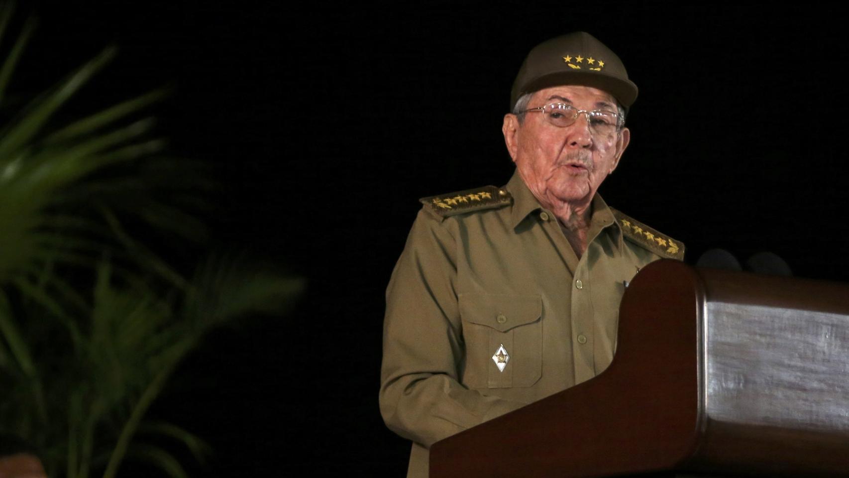 Raúl Castro, durante sus palabras de homenaje a Fidel.