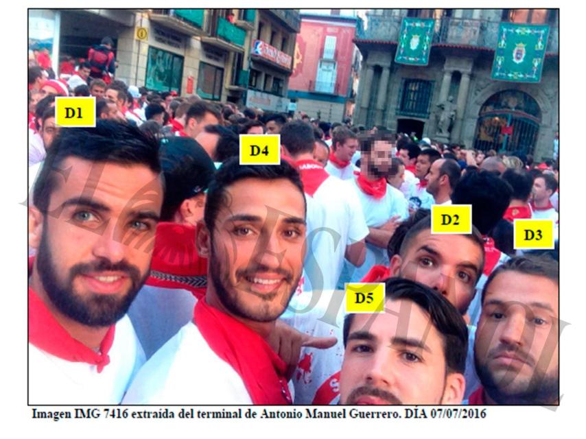 Antonio M. Guerrero (D1), Alfonso J. Cabezuelo (D4), Jesús Escudero (D5), Ángel Boza (D2) y José Ángel Prenda (D3).