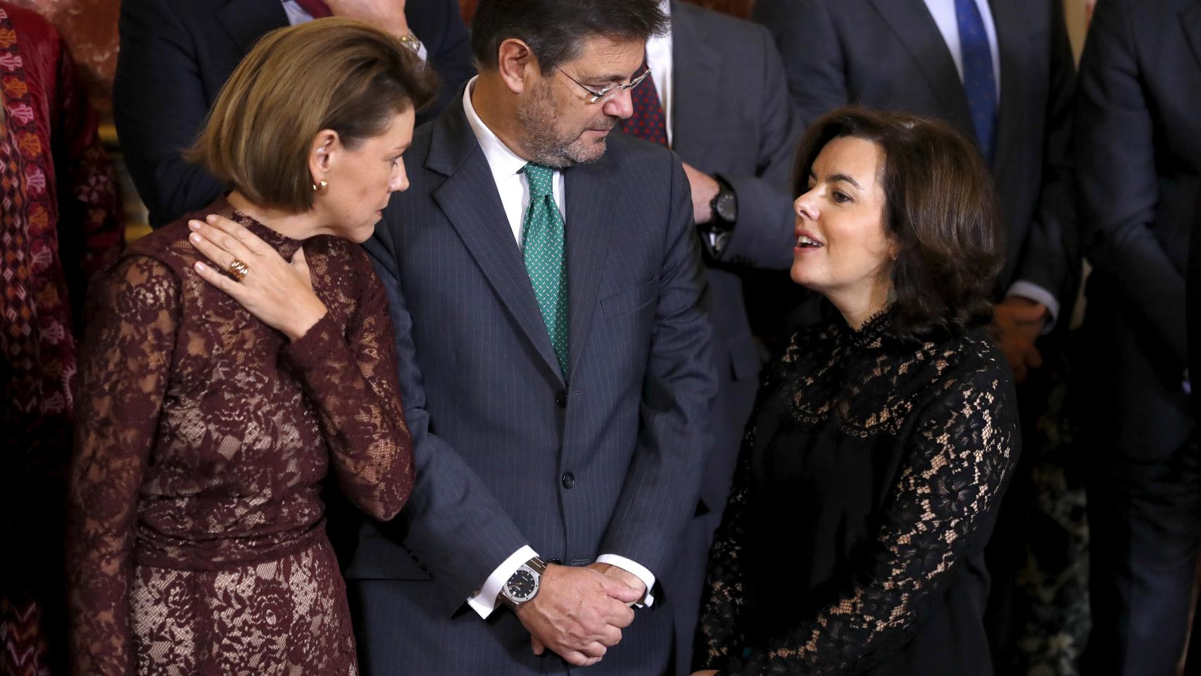 Soraya Sáenz de Santamaría se decantó por las transparencias también.