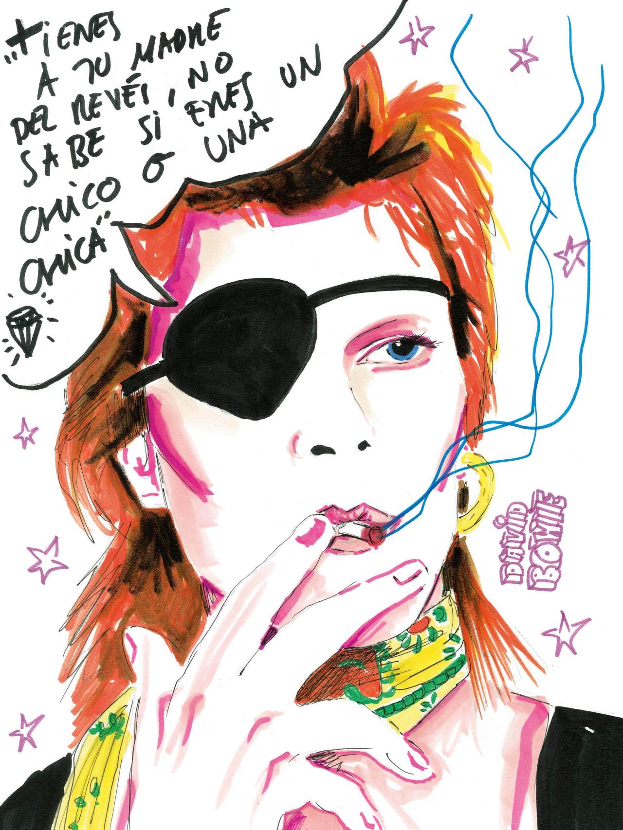 David Bowie, por Roberta Marrero.