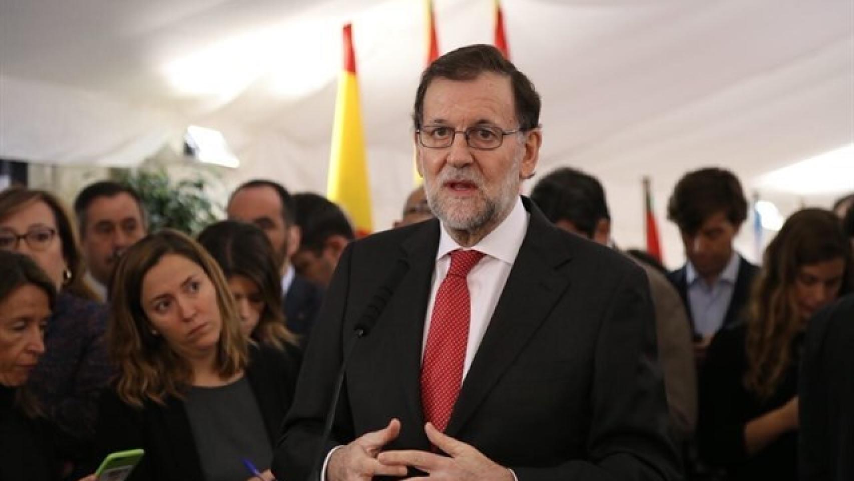 Rajoy, durante el homenaje a la Constitución.