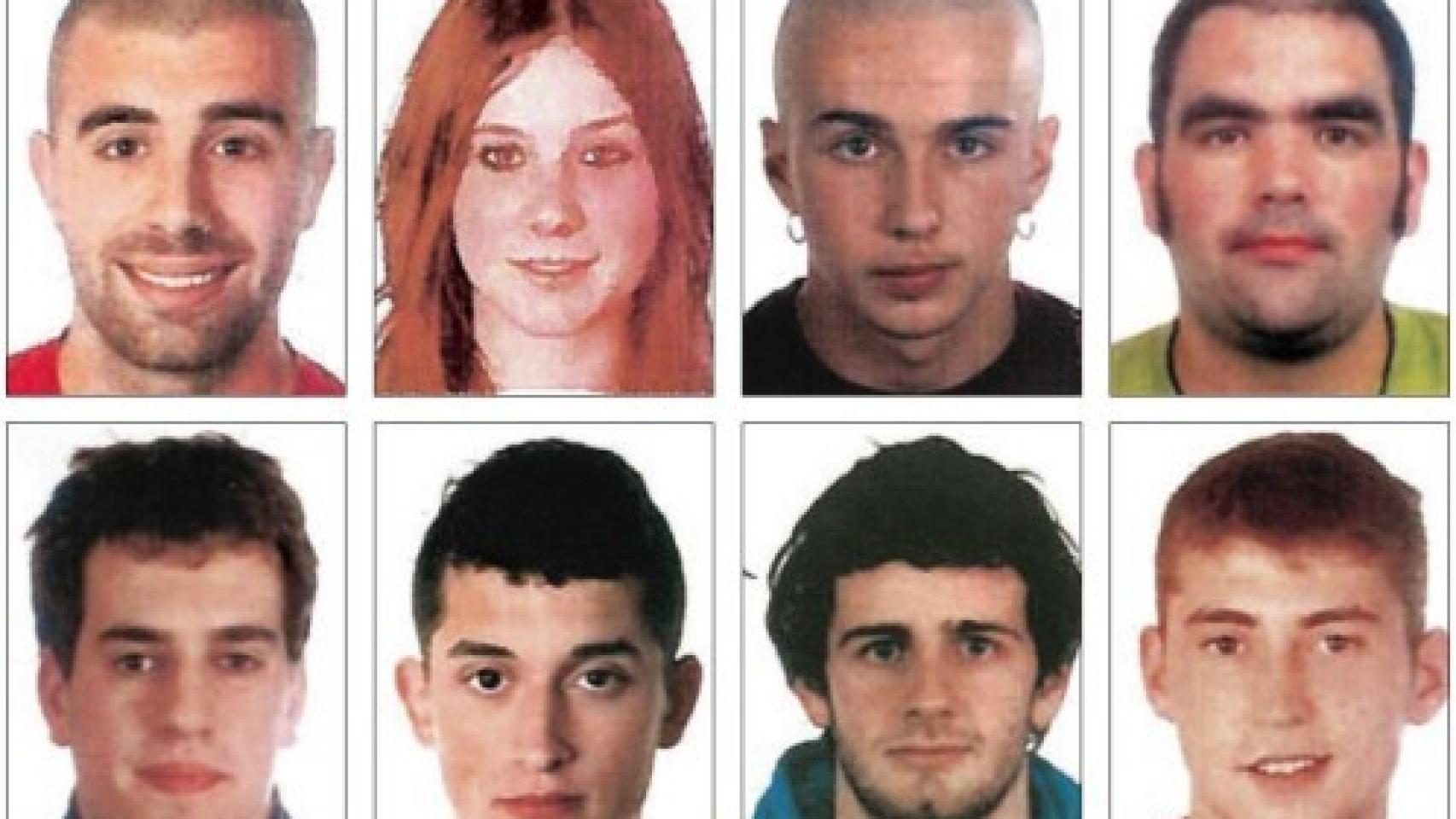 Imagen de los detenidos por la agresión de Alsasua.