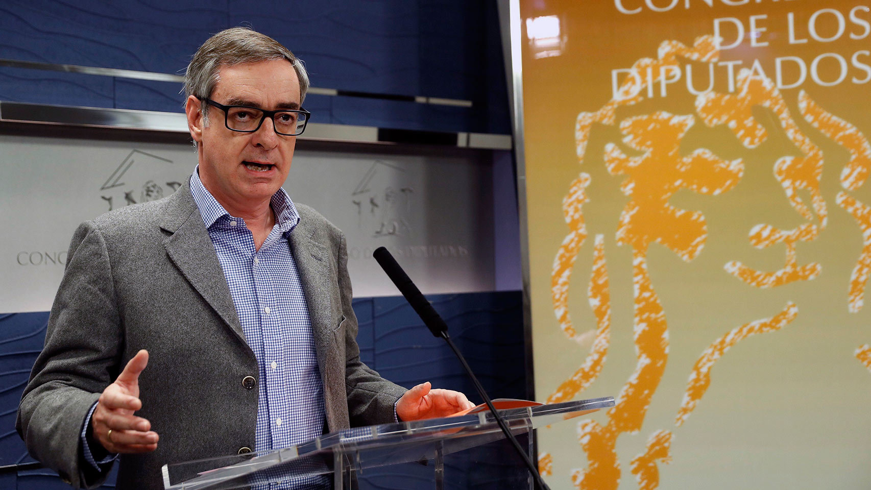 El vicesecretario general de Ciudadanos, José Manuel Villegas, durante la rueda de prensa