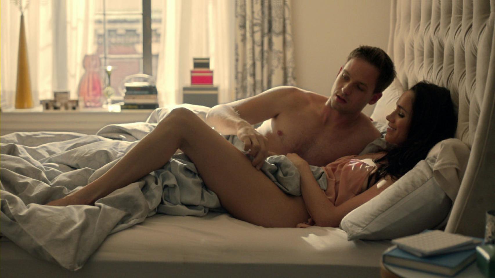 Meghan en la escena de la serie que suscitó la polémica.