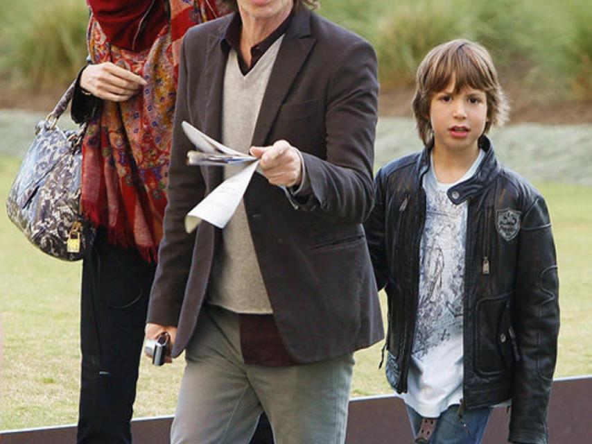 Con Lucas su hijo más pequeño con el que guarda un gran parecido