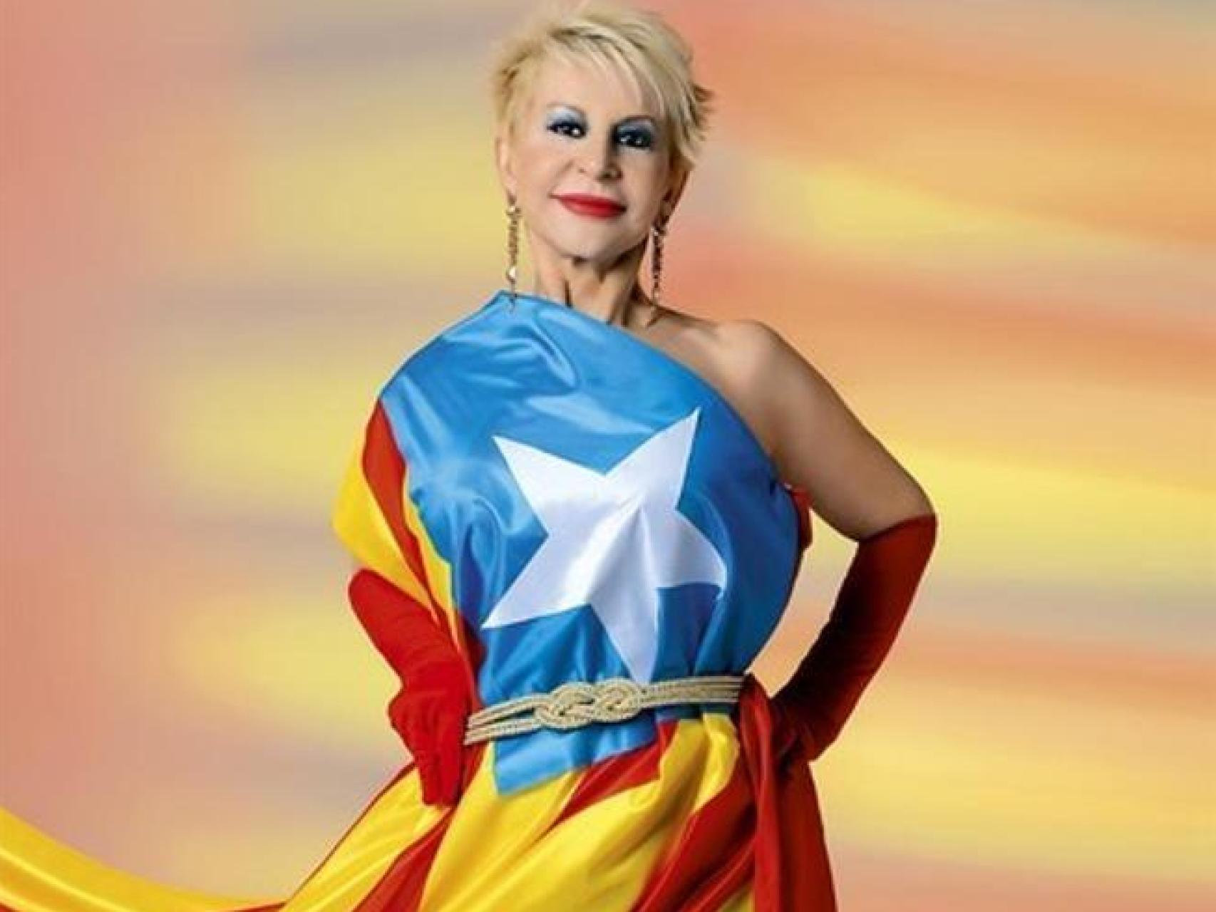 Karmele Marchante posó con la estelada para la revista Interviú