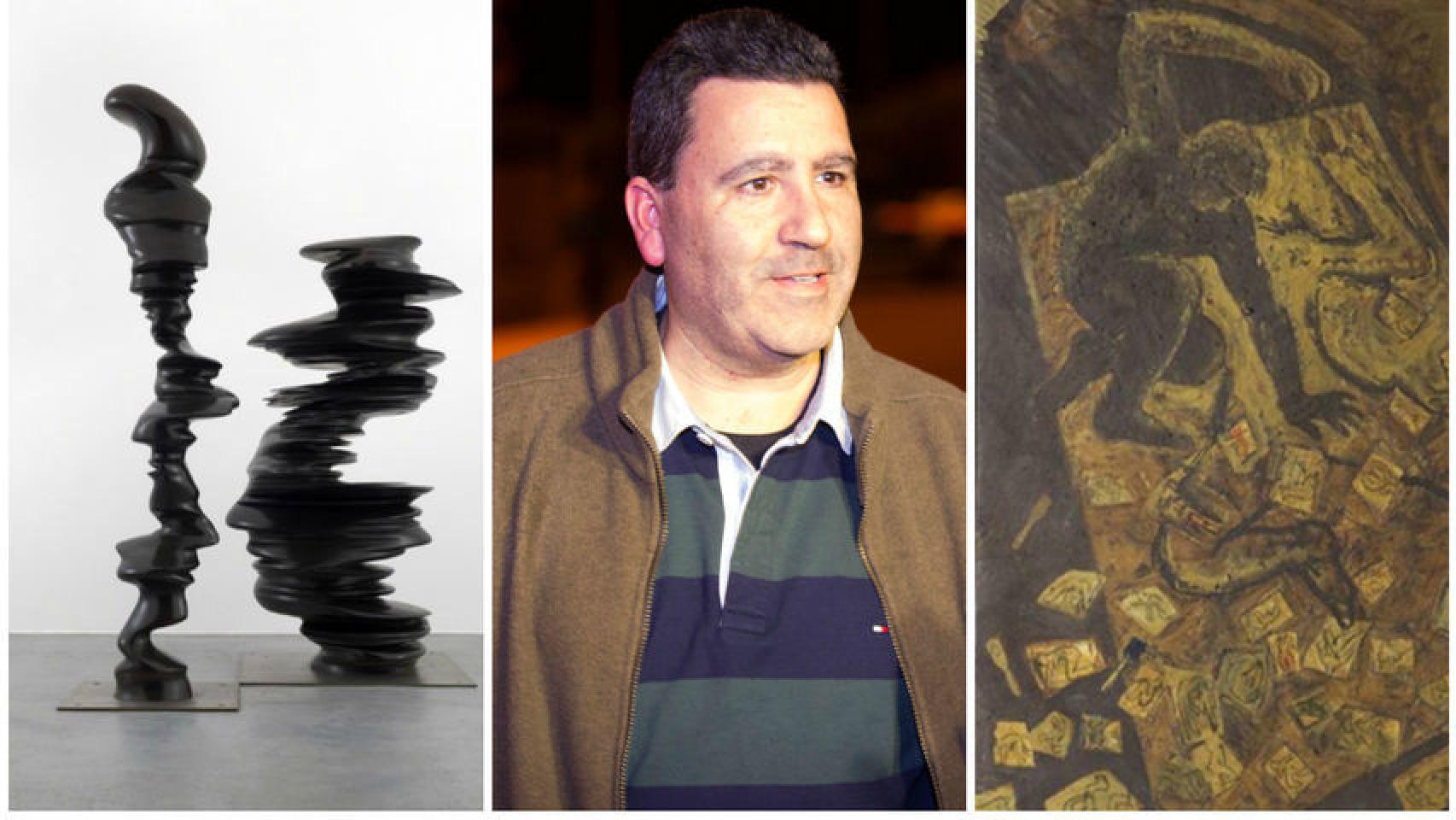 Marjaliza y algunas de las obras que se expondrán.