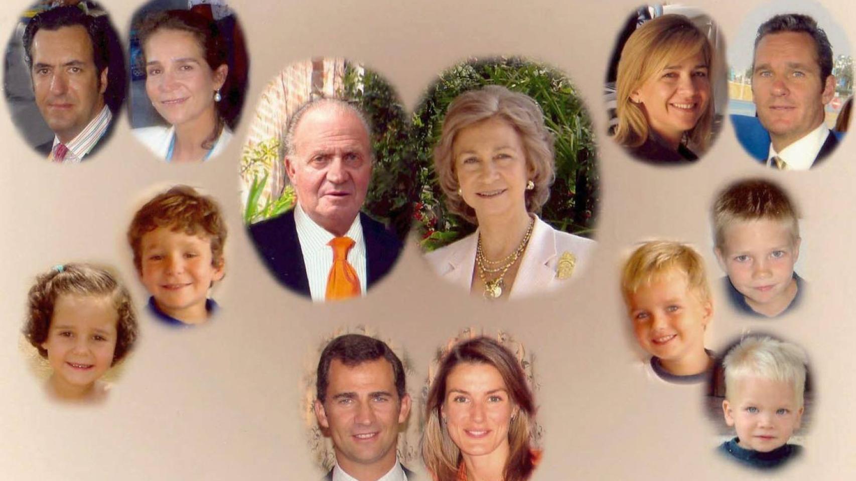 2004. Felicitación navideña de la familia Real al completo