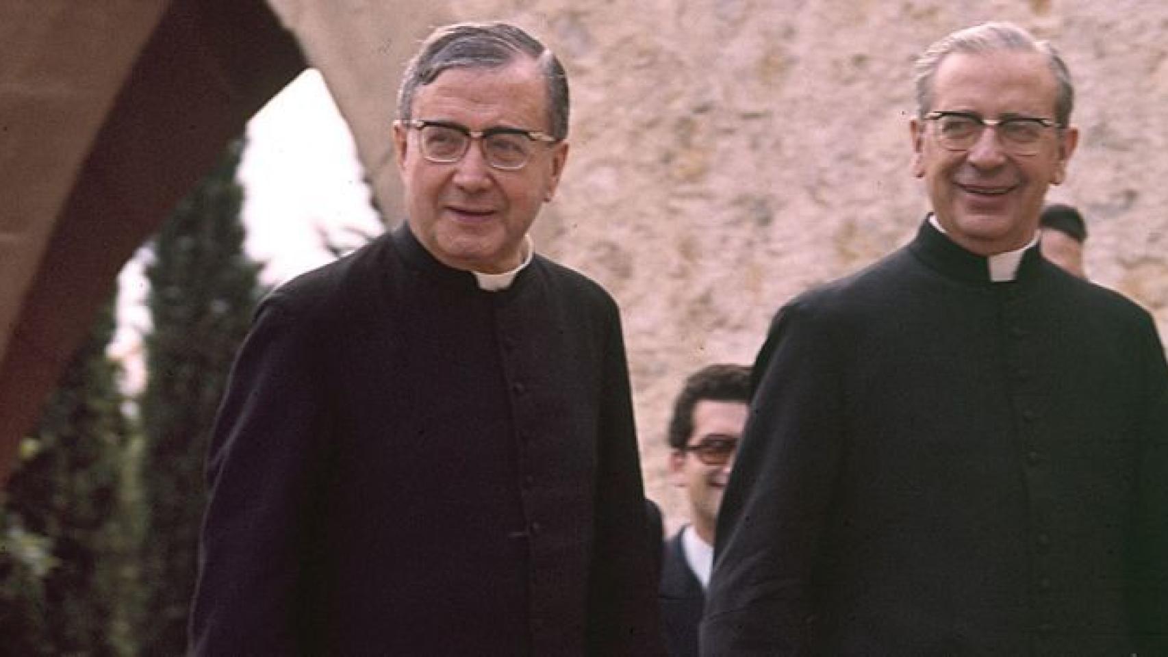 José María Escrivá, fundado del Opus Dei, con su sucesor Álvaro del Portillo.