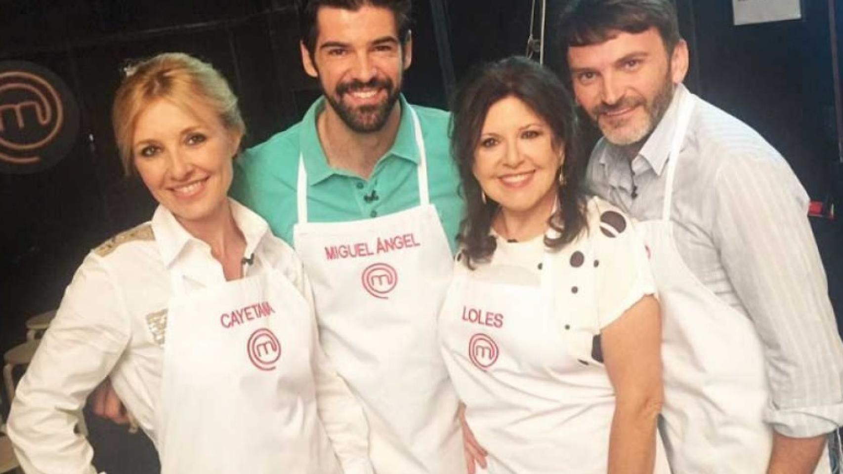 Los cuatro finalistas durante la final de Masterchef Celebrity.