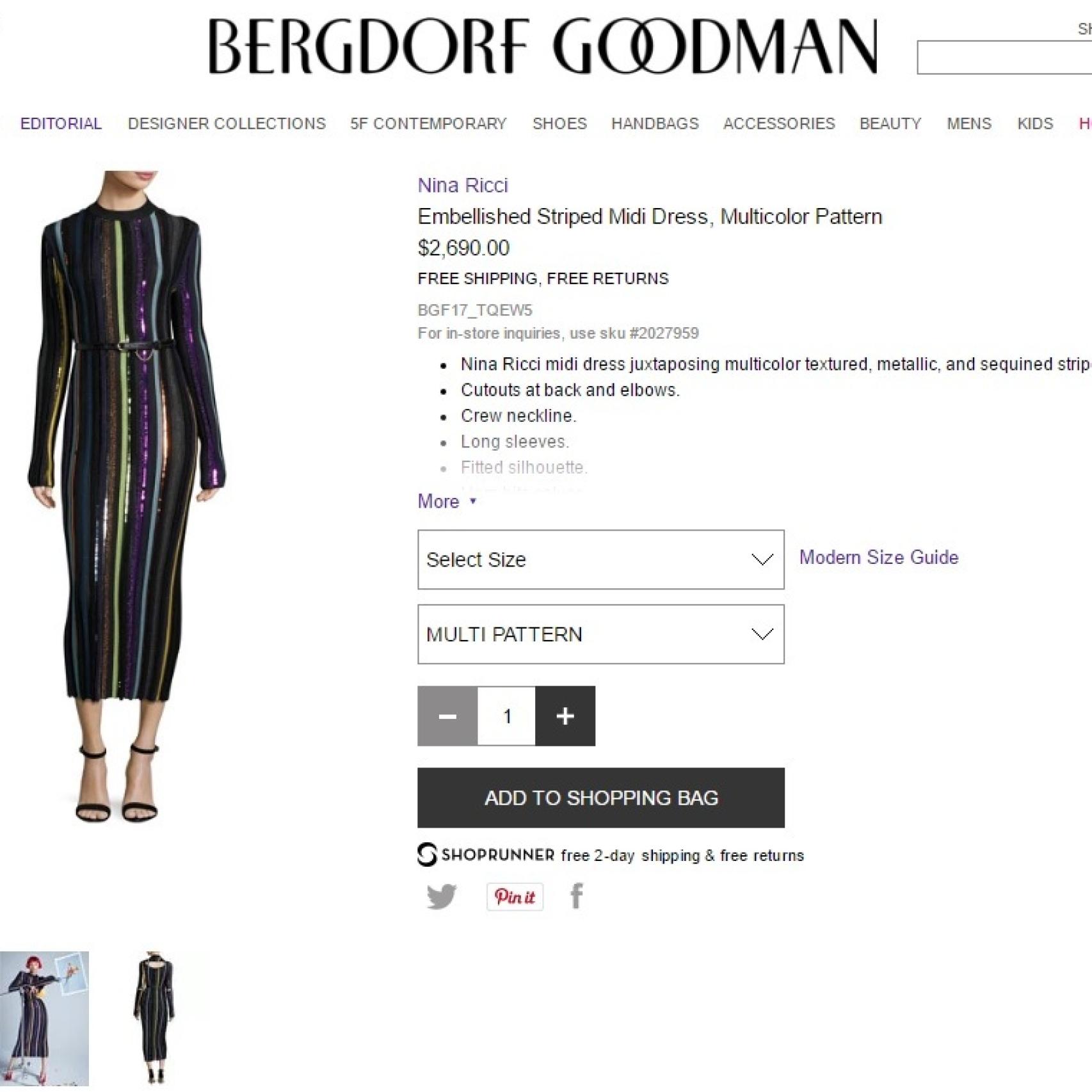 Página web donde se puede encontrar el vestido de Letizia.