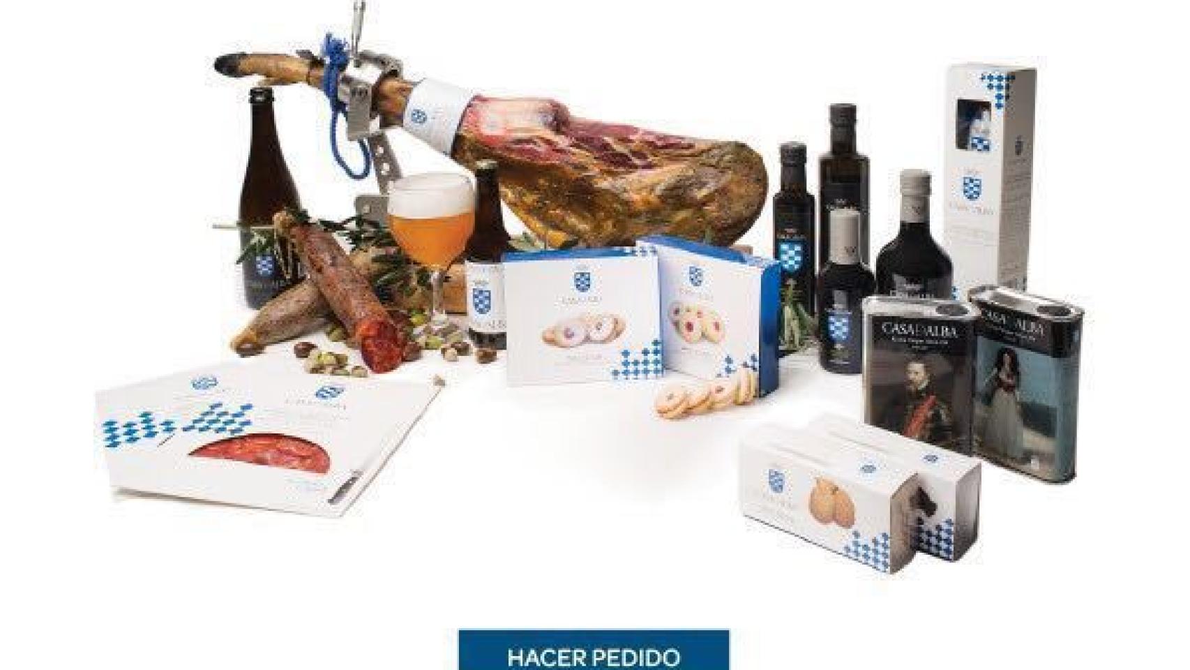 Productos de la cesta de la marca de la Casa de Alba