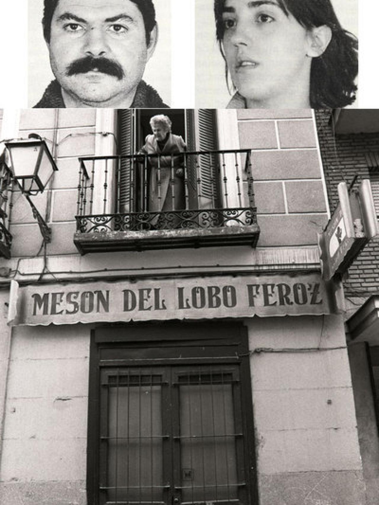 El asesino y la primera de sus víctimas mortales. Debajo el mesón escenario de los crímenes.