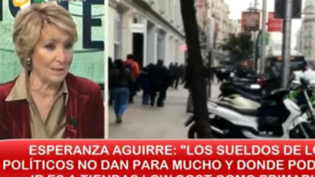 Aguirre: Los sueldos de los políticos sólo nos dejan ir a tiendas low cost