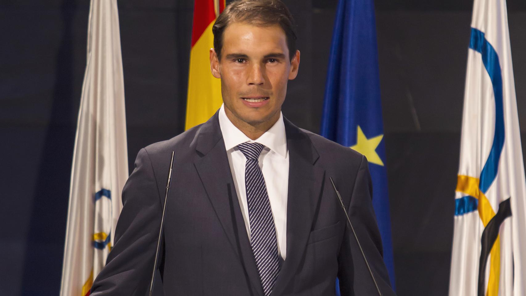 El tenista, este miércoles en el acto del COE.