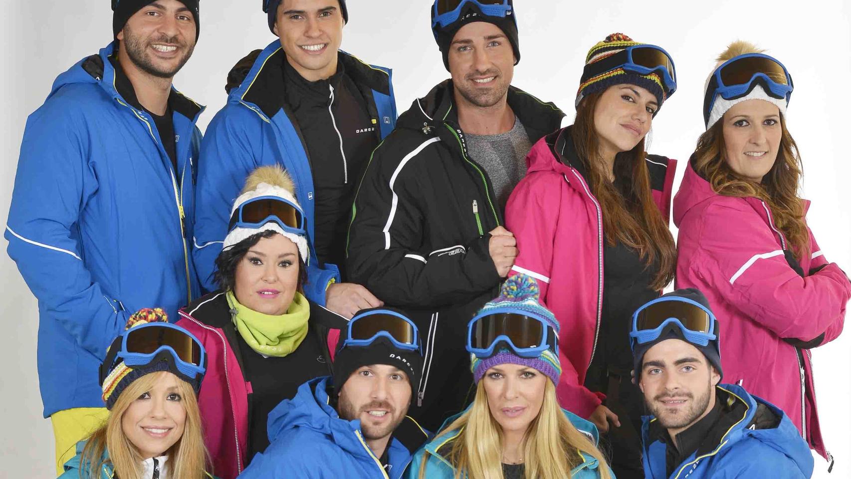 Los concursantes de Sálvame Snow Week.