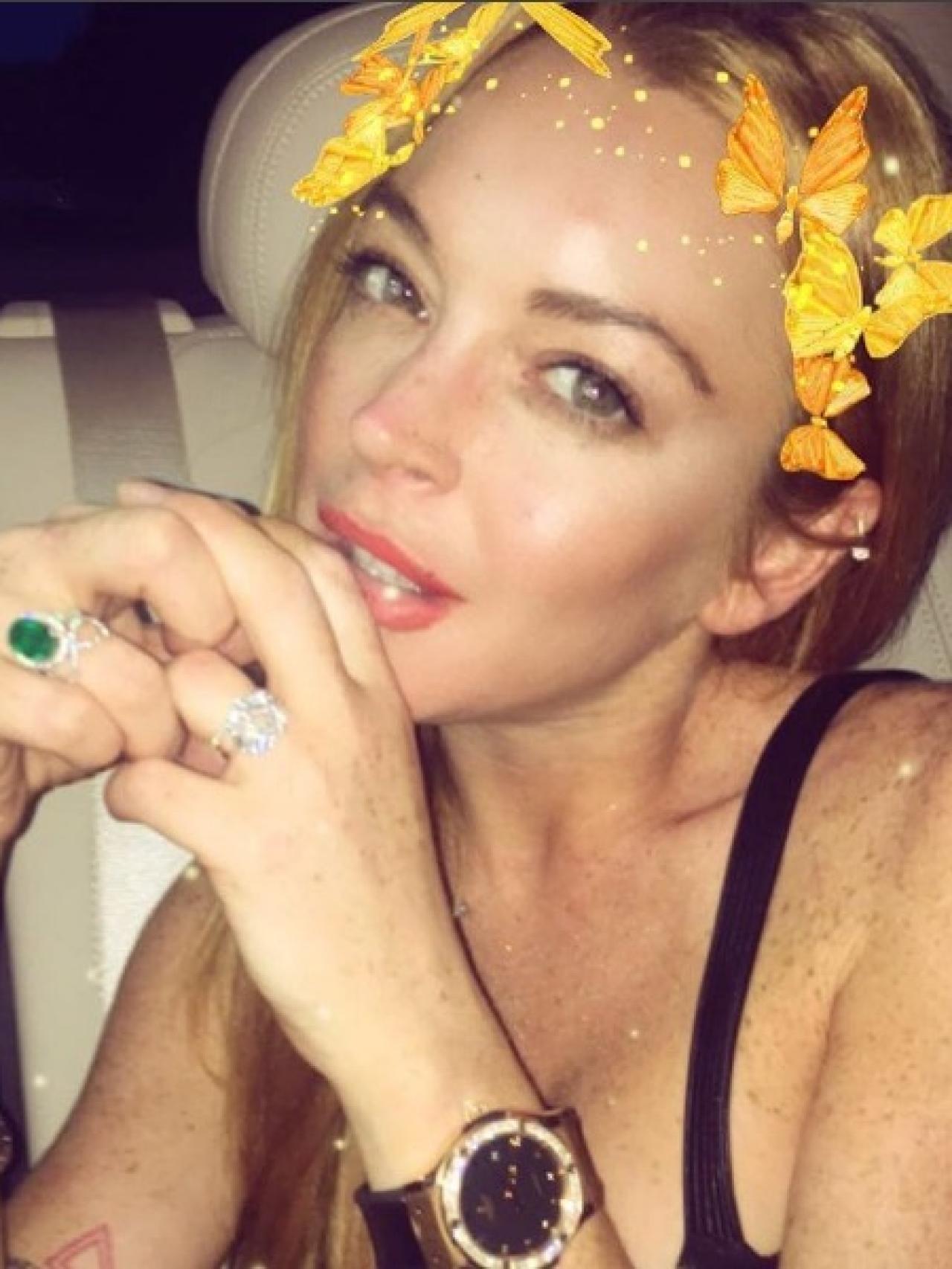 La actriz Lindsay Lohan.