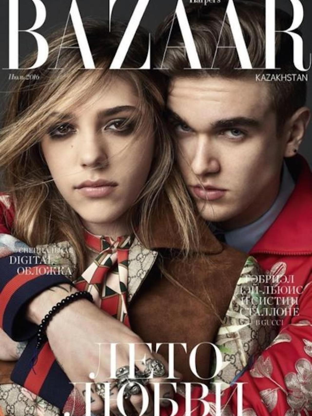 Sistine fue la portada de julio 2016 de Harper’s Bazaar Kazajistán.