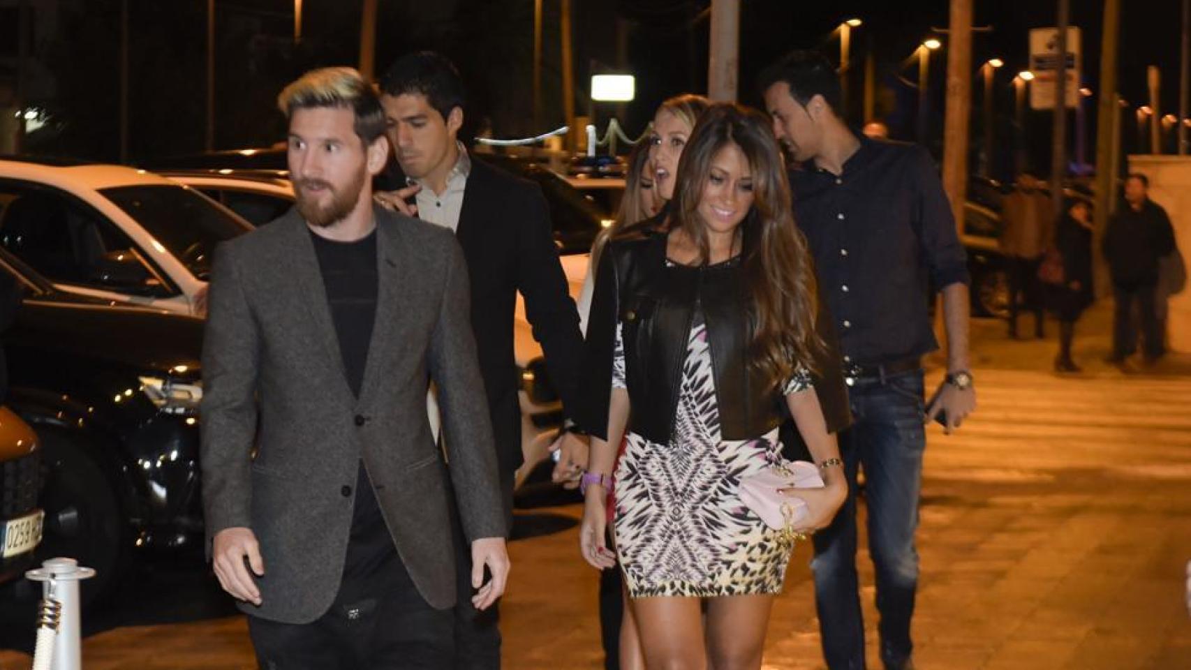 Messi y Rocuzzo, en una salida con el equipo el año pasado