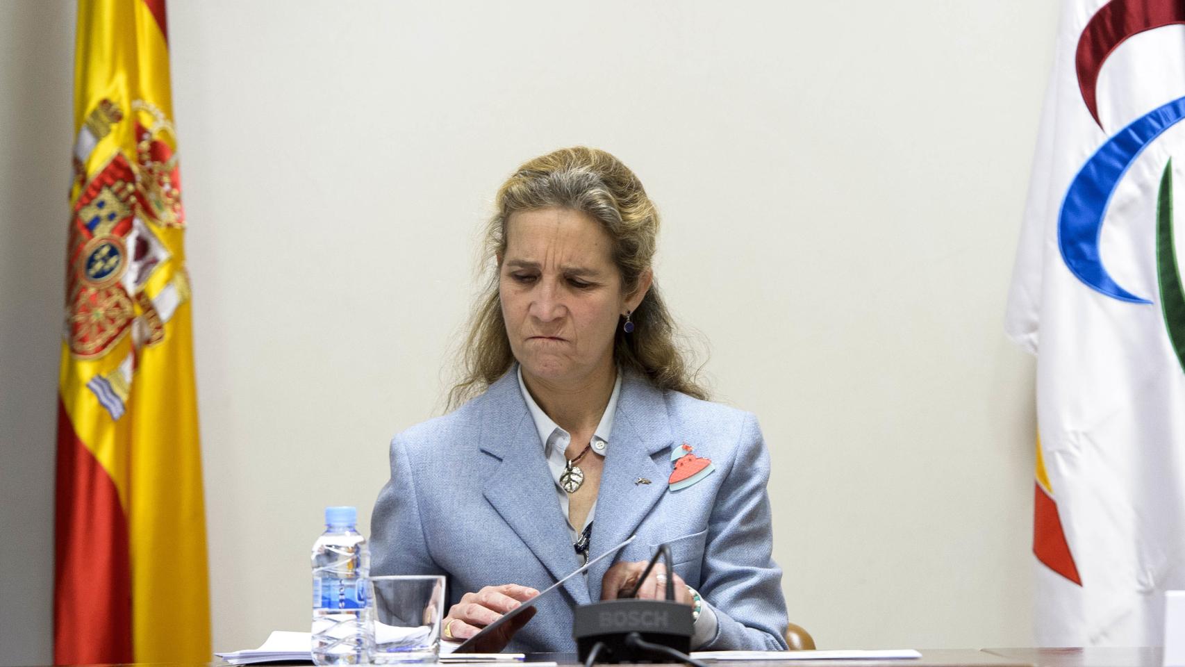 La infanta, durante un acto del Comité Paralímpico español esta misma semana.
